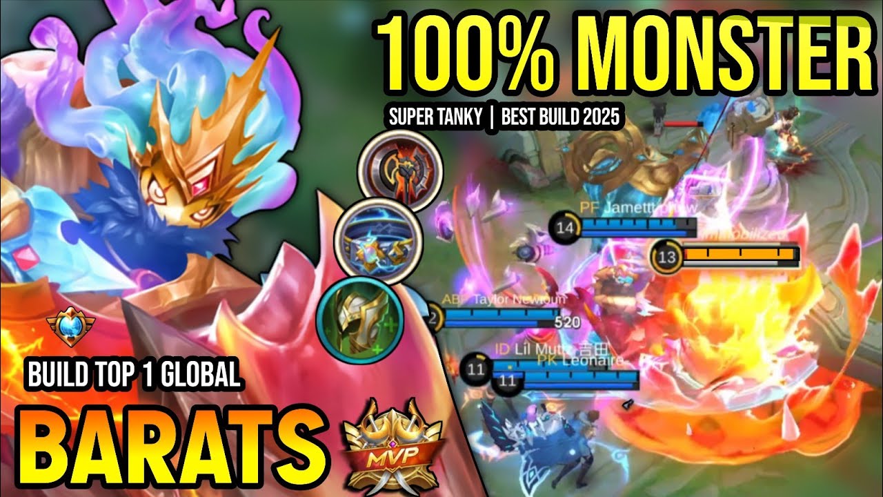BARATS BEST BUILD 2025 | BUILD TOP 1 GLOBAL BARATS GAMEPLAY | MOBILE LEGENDS✓