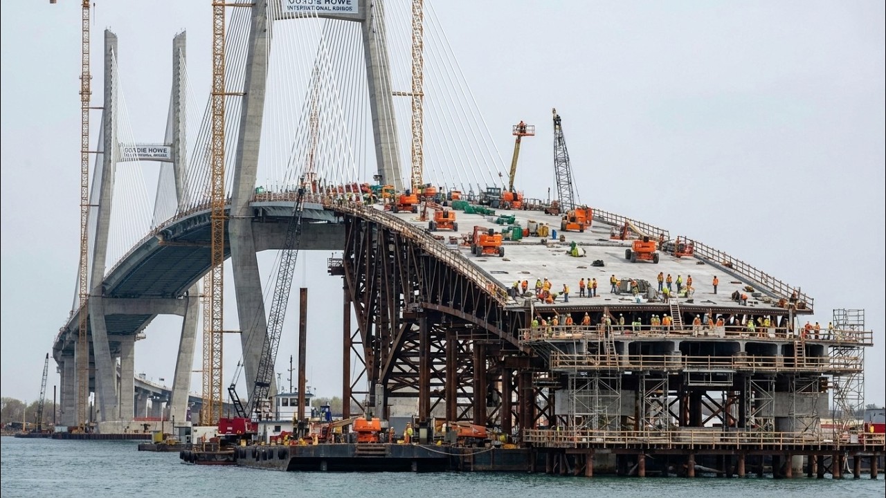 Inside the $6.4B Gordie Howe Bridge 🇺🇸🇨🇦: How the US & Canada Built It