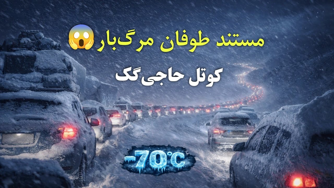طوفان بی‌سابقه و خطرناک که ۱۴ ساعت در هوای منفی ۷۰ درجه در کوتل حاجی‌گک گیر ماندیم.