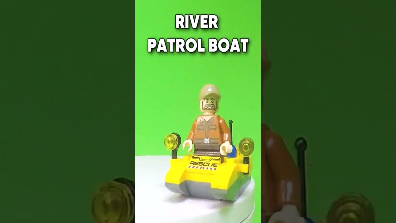 LEGO River Patrol Boat & Minifigure Compatible With LEGO Bricks #shorts