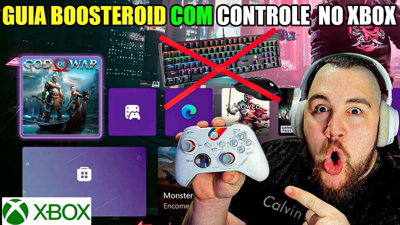 GOD OF WAR com CONTROLE no XBOX pelo BOOSTEROID - GUIA DEFINITIVO