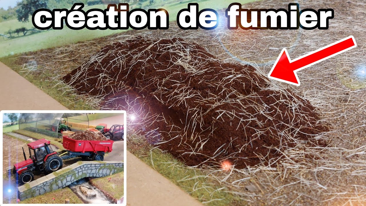 TUTO création de fumier pour diorama ( diorama agricole 1/32 )