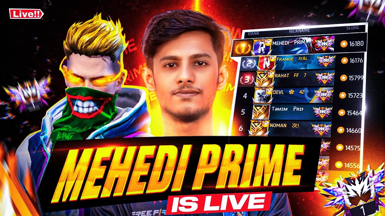 GRANDMASTER TOP 1 PLAYER IS LIVE💥BR RANK SEASON 49🔥|| MEHEDI PRIME