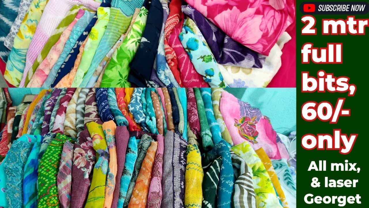 60/- laser Georget 2 MTR full bits#fabrics#customised fabric#vijayawada fabric#6302813717#livestream