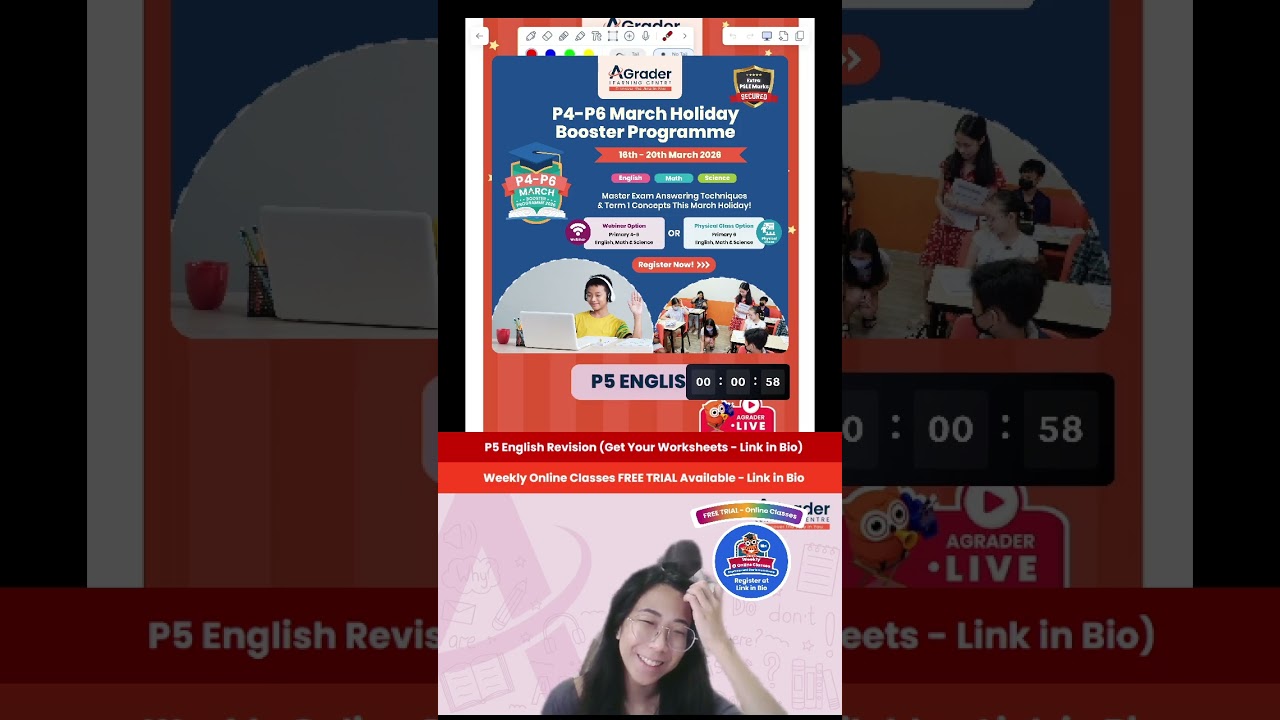 TikTok Live (12 February 2026) P5 English: Vocab Cloze, Grammar & Comprehension Cloze, Editing...