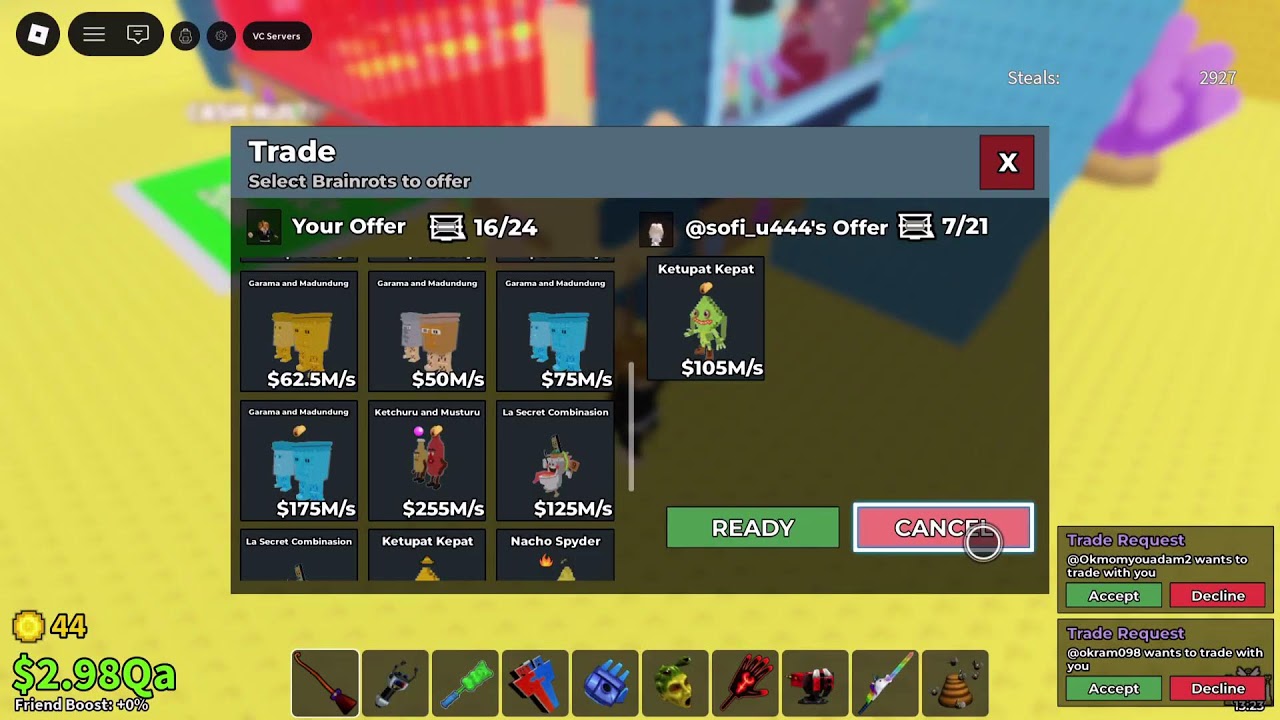 Tradeando un rato en Steal a braimrot
