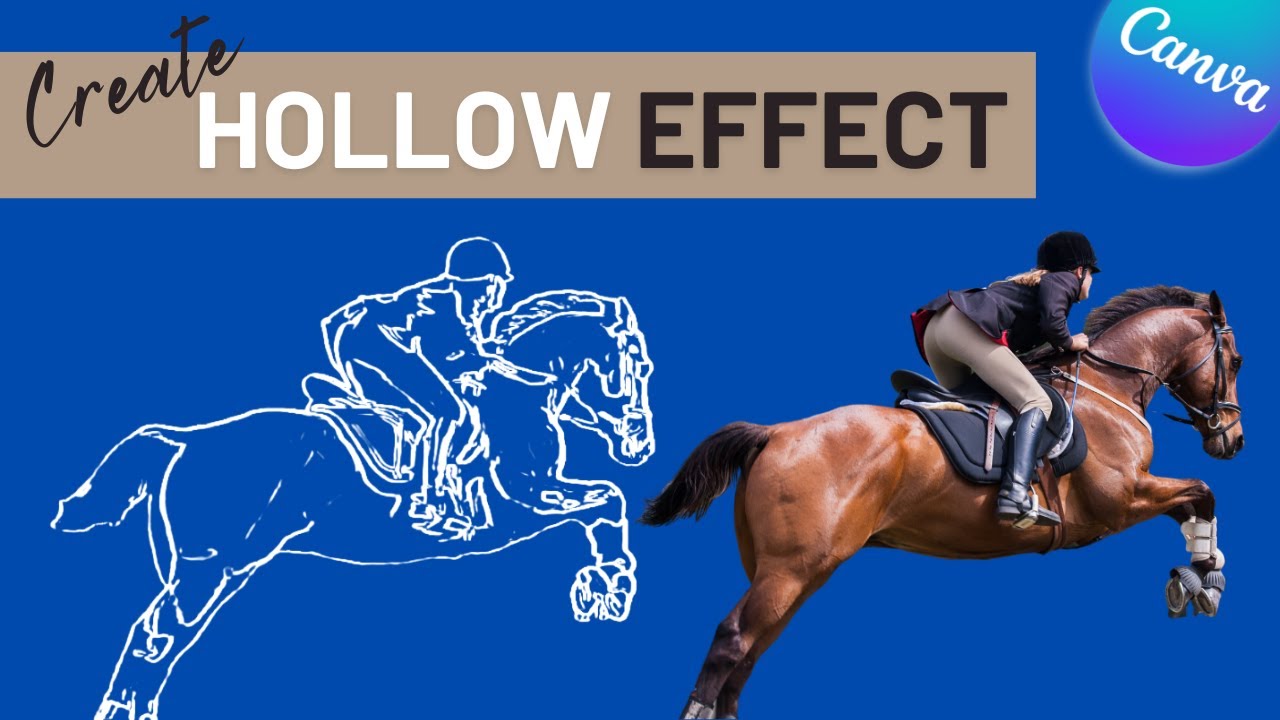 How to Create an Outline with Hollow Effect in Canva | Canva Tutorial 🎨👨‍🎨