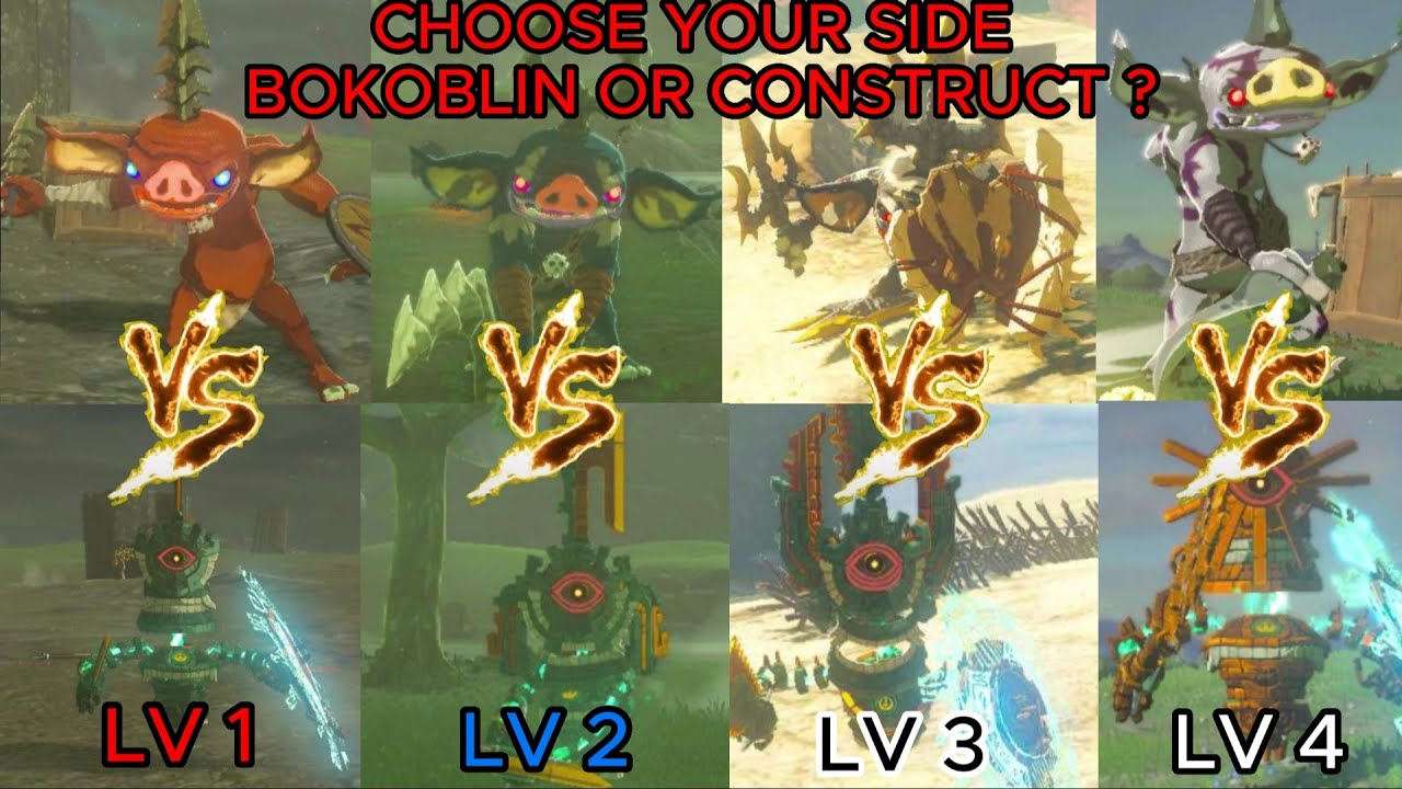 BOKOBLIN VS CONSTRUCT BATTLE !! CHOOSE YOUR SIDE ! (The Legend of Zelda: Tears of the Kingdom)