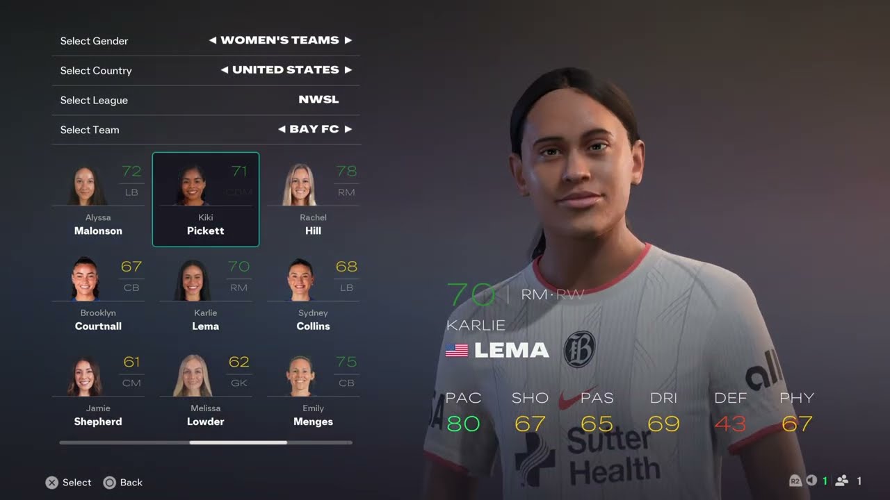 NWSL WOMENS - ALL Player Faces & Ratings in FC 26 | EA SPORTS FC 26 | UNITED STATES