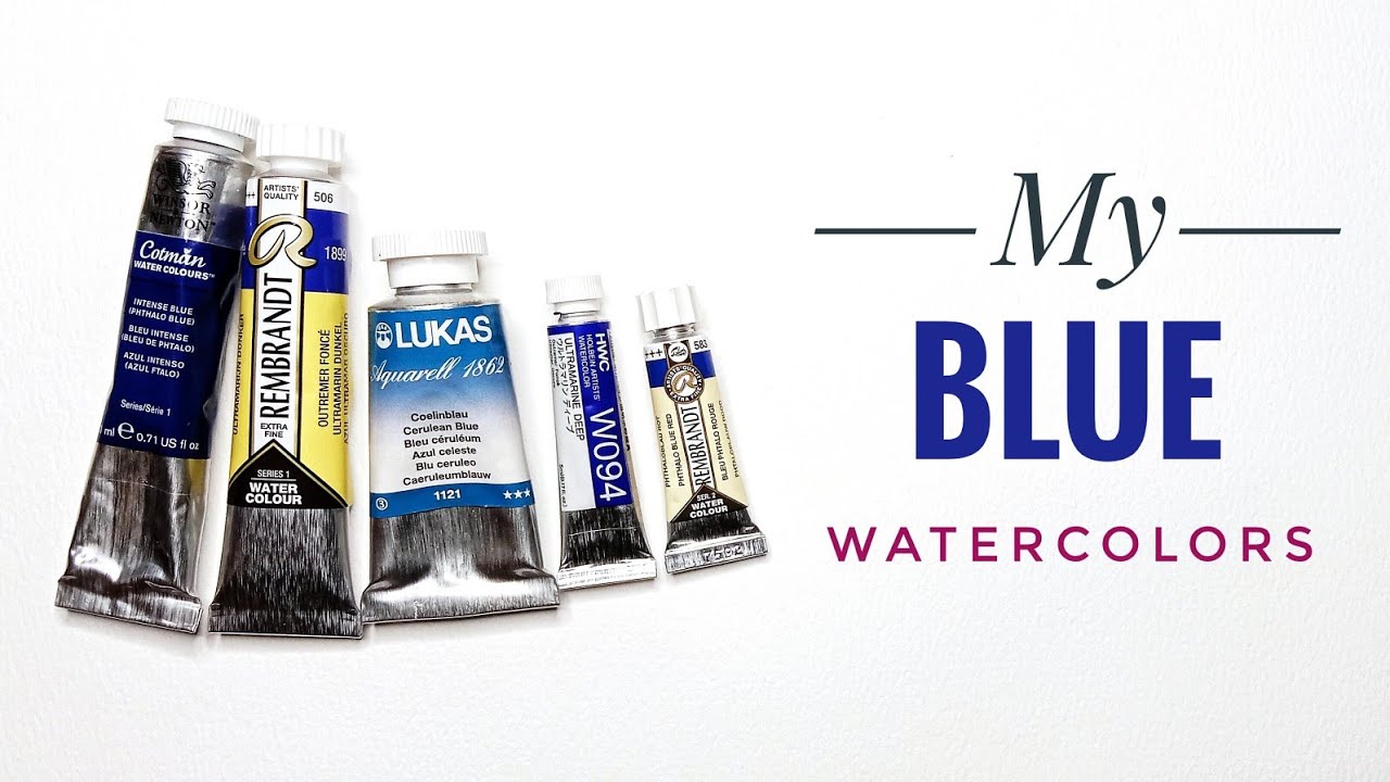 Swatching All My Blue Watercolors