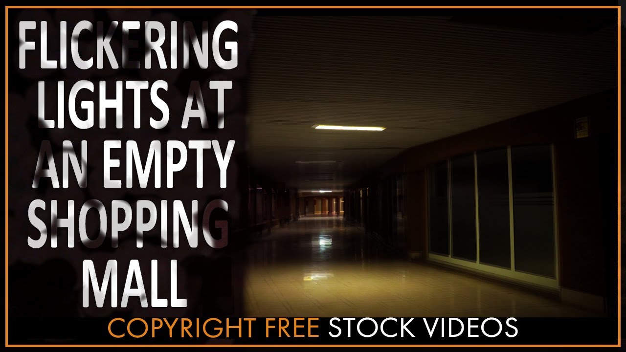 4K Horror vibe shopping mall free stock videos.