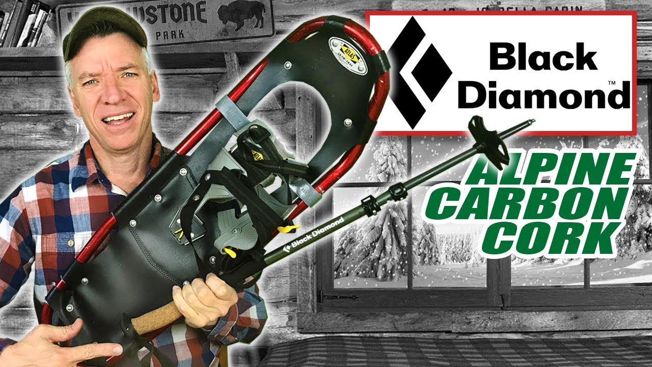 Black Diamond ALPINE CARBON CORK Trekking Poles! REVIEW & DEMO in the snow!