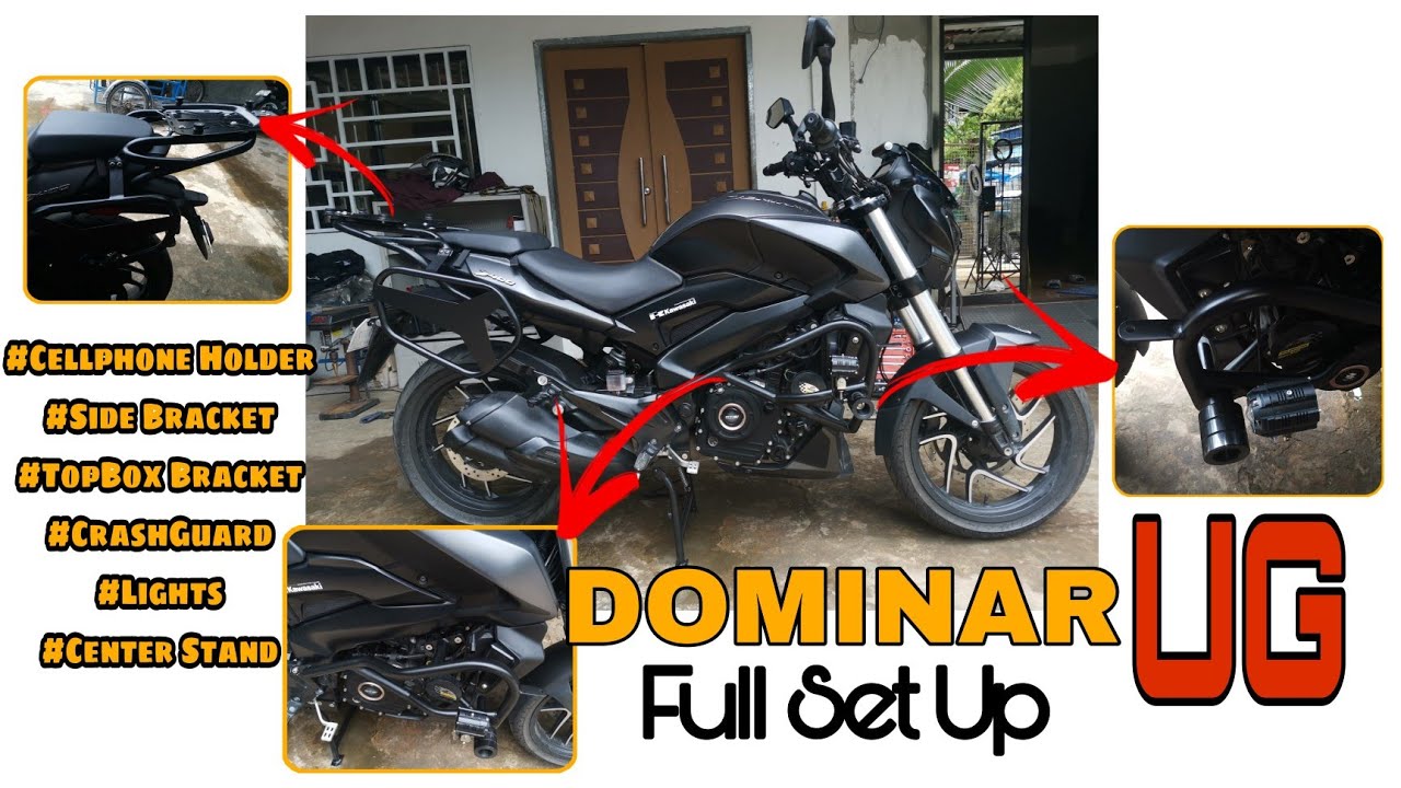 Dominar UG set up and installation of center stand kapalmuks iron works design..