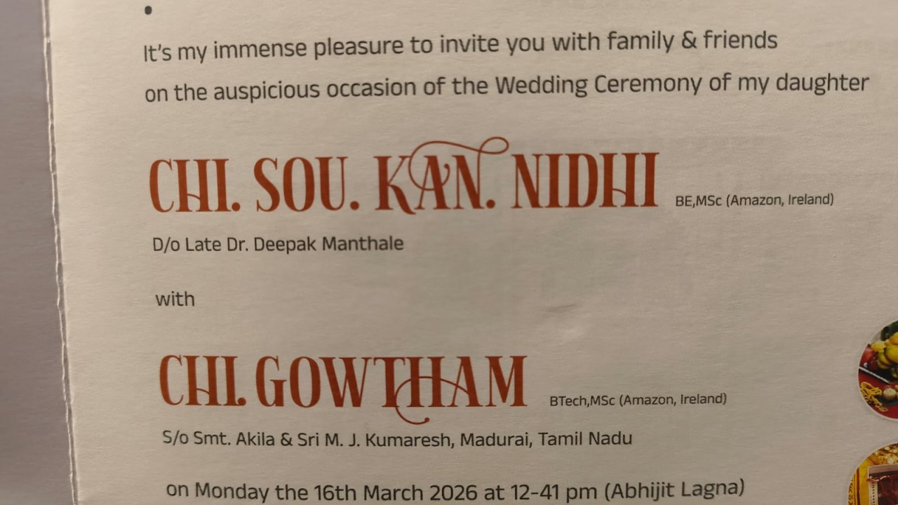 Nidhi Weds Goutham