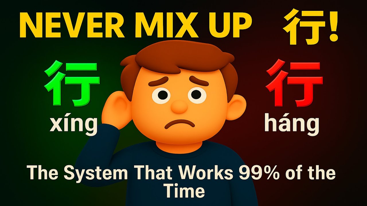 Never Mix Up 行 (xíng or háng) Again! The 99% System Explained