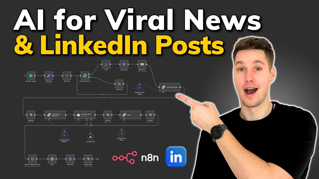 How to build an AI Agent that Scrapes Viral News! (n8n tutorial)