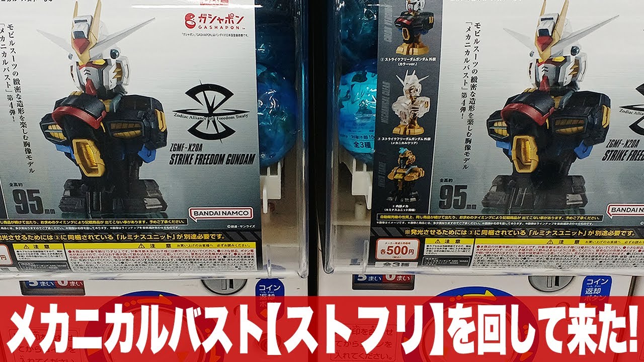 ガシャポン「ストライクフリーダムガンダム MSメカニカルバスト04 をまわして来た(MS MECHANICAL BUST)コンプ目指せ」組立・レビュー・ガンプラと比較