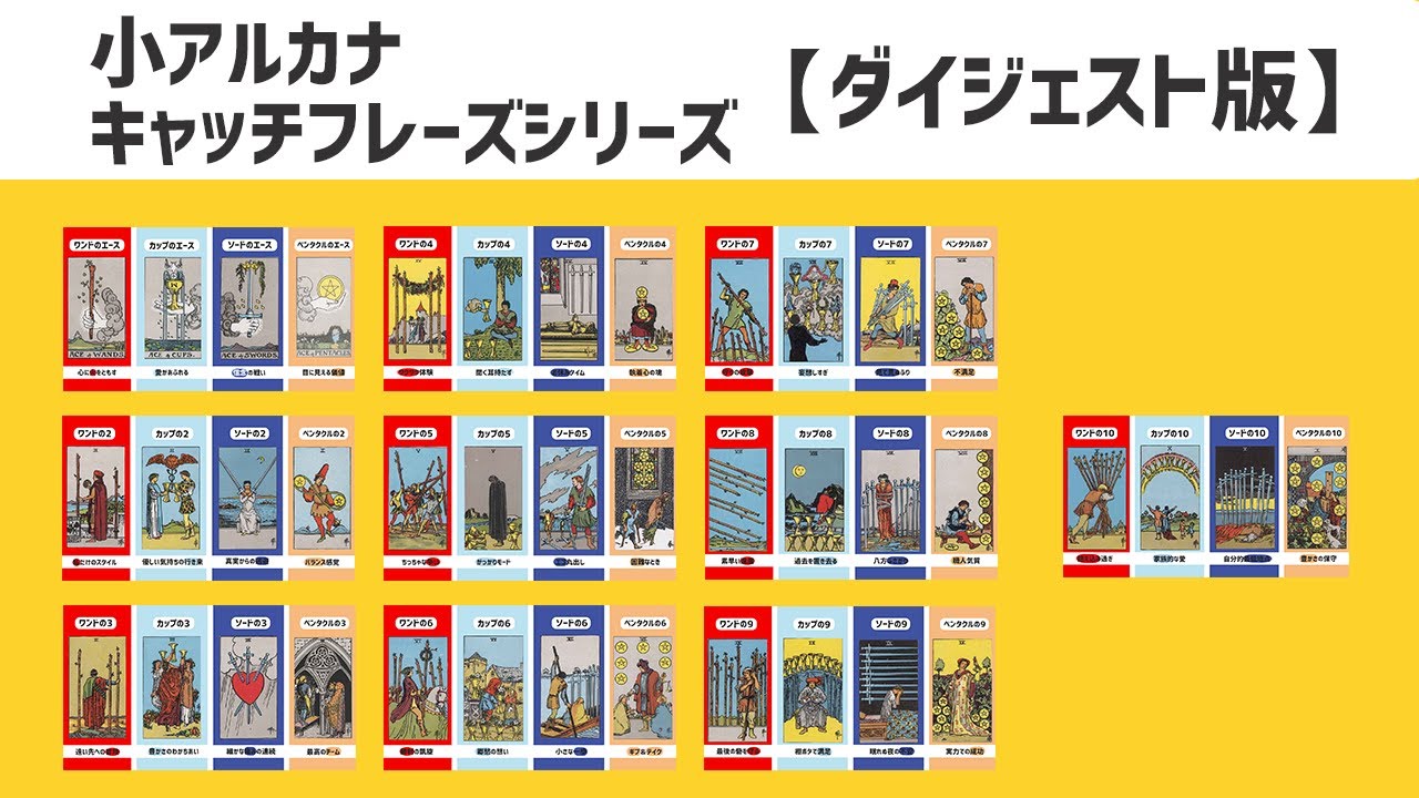 【タロットカード】小アルカナをキャッチフレーズで理解する【数札ダイジェスト版】