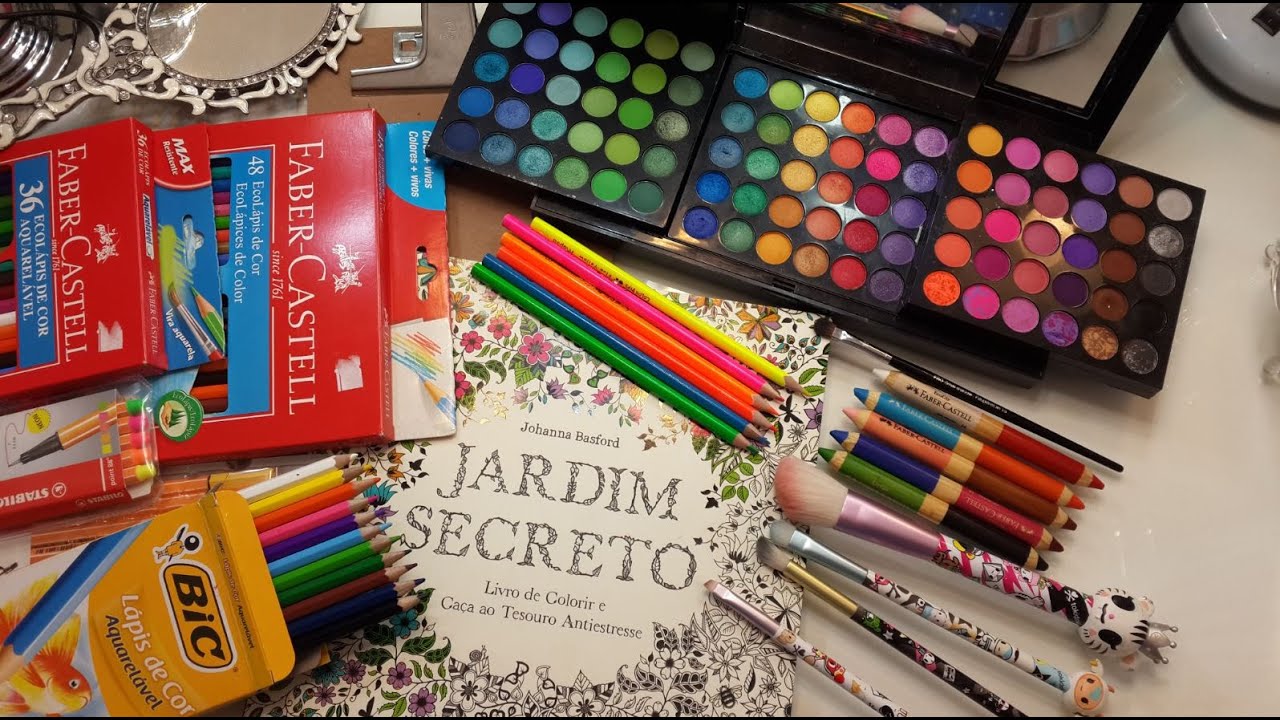 Qual? Jardim Secreto ou Floresta Encantada? Colorir com Maquiagem? Os meus já coloridos... #VEDA 26