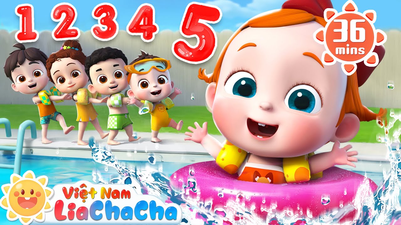 🏊 Năm em bé học bơi | LiaChaCha Ca Nhạc Thiếu Nhi Việt Nam