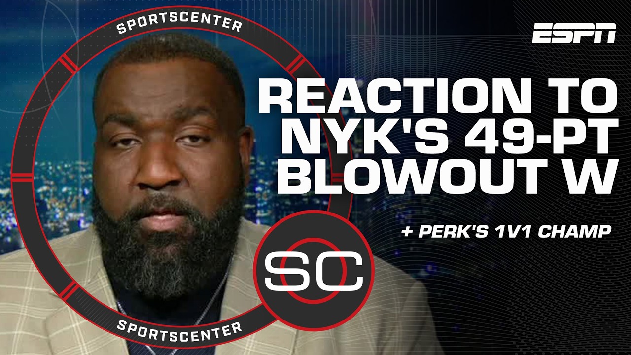 KAT's importance ON DISPLAY in Knicks-76ers 👏 + Perk endorses NBA 1-on-1 tournament 👀 | SportsCenter