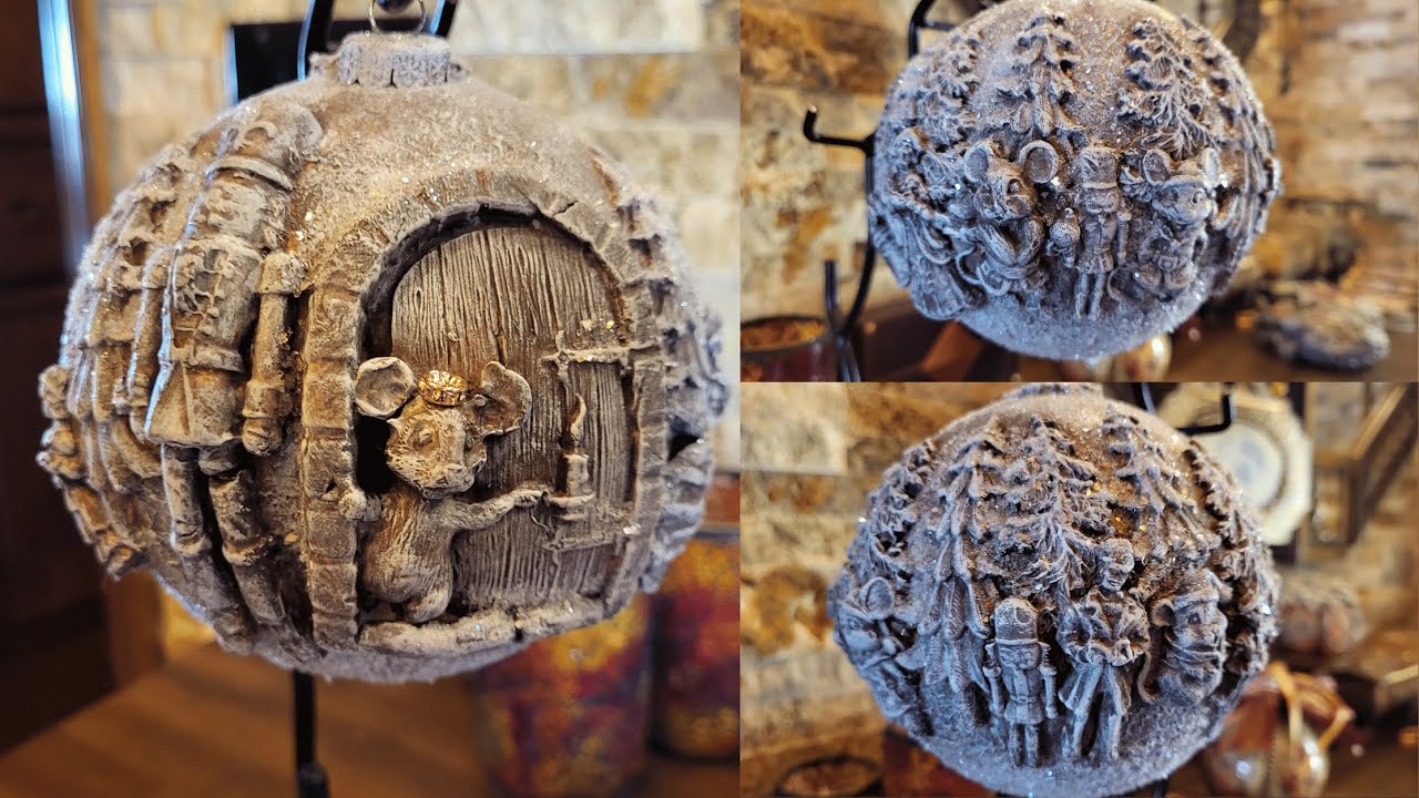 Christmas Tree Ornament, I Was Inspired by Nutcracker and Mila Project Molds, My Winter Experiment