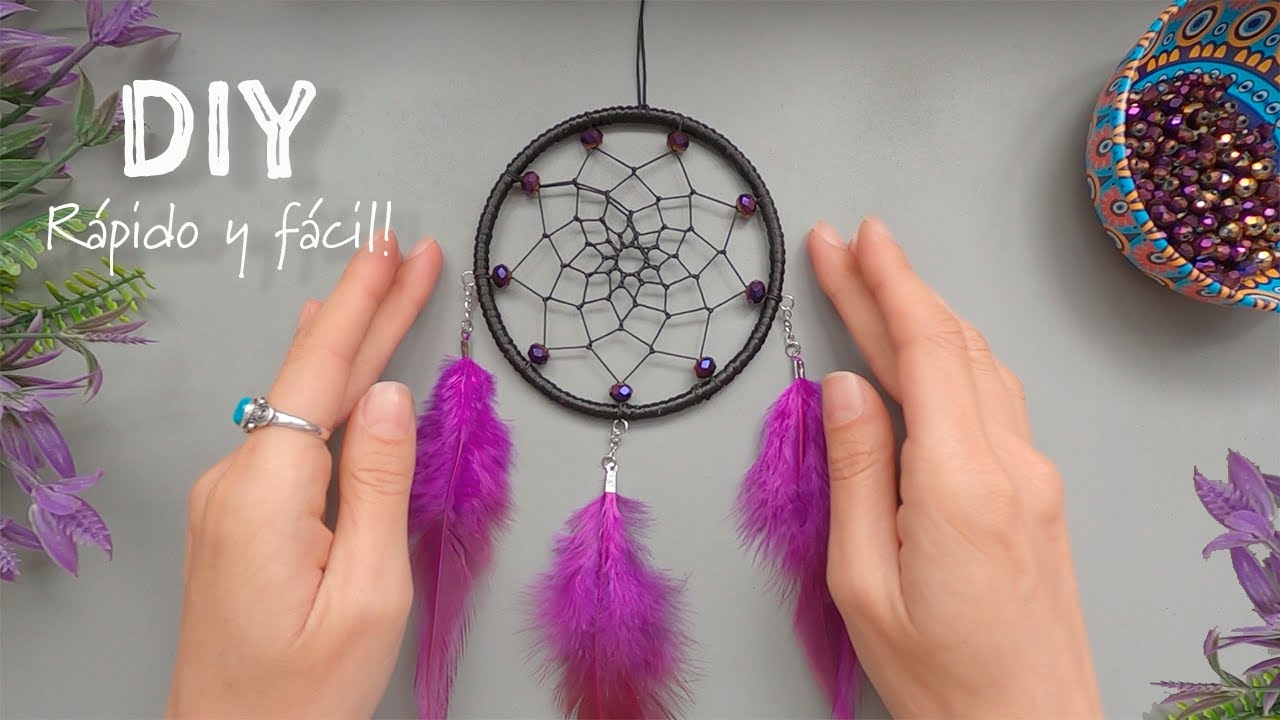 DIY  COMO HACER UN ATRAPASUEÑOS  Único, bello y rápido! ✨️🌸 How to make an easy Dreamcatcher!