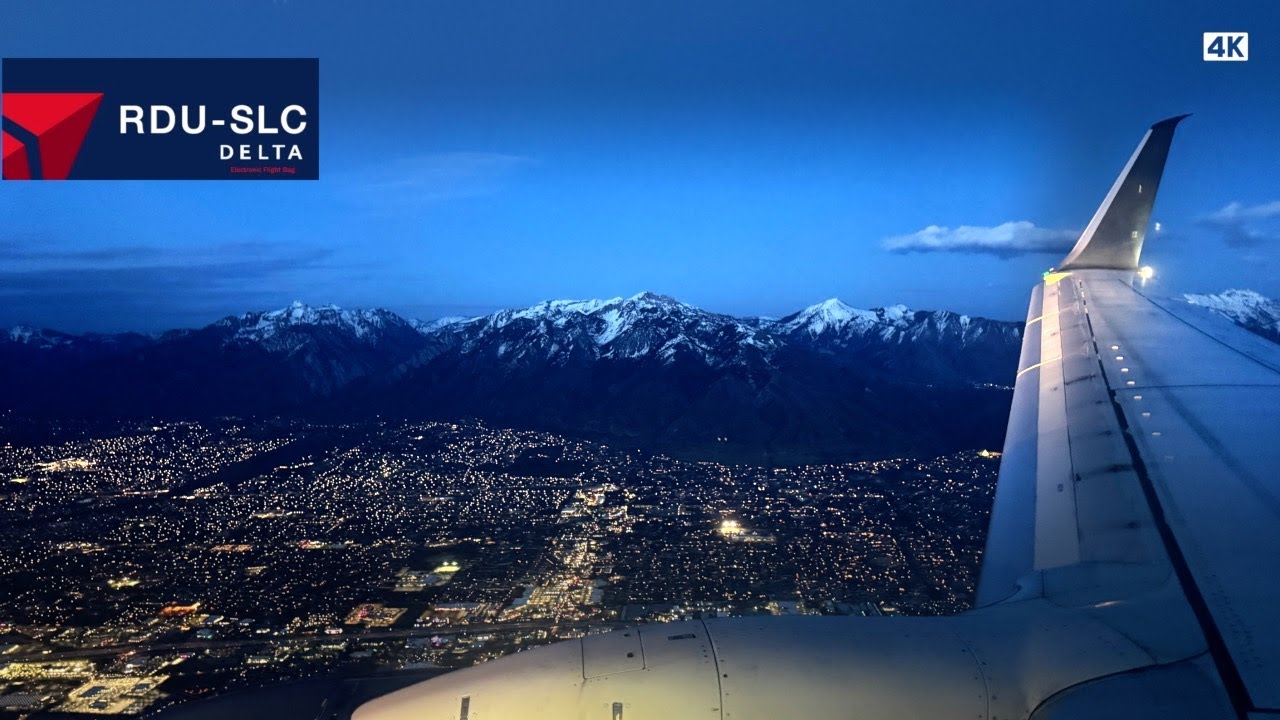 Chasing Sunset | Full Flight (4k) | RDU-SLC| DL2028 | B739