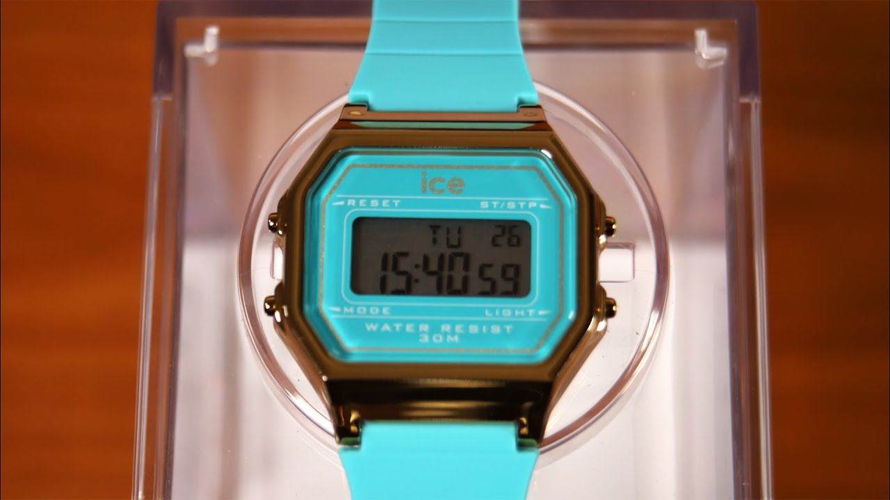 Ice watch digit retro curaçao blue unboxing and visual review, speechless