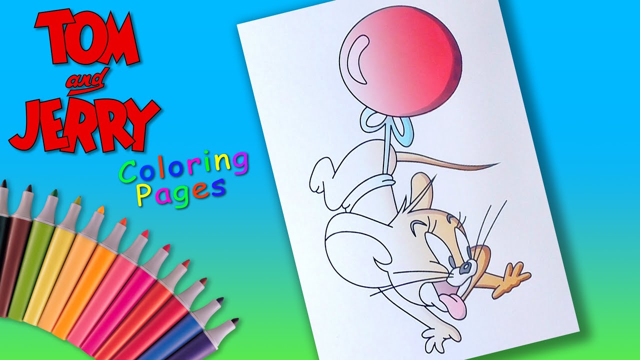 Tom and Jerry step by step Coloring Pages For Kids. Tom and Jerry Coloring Book