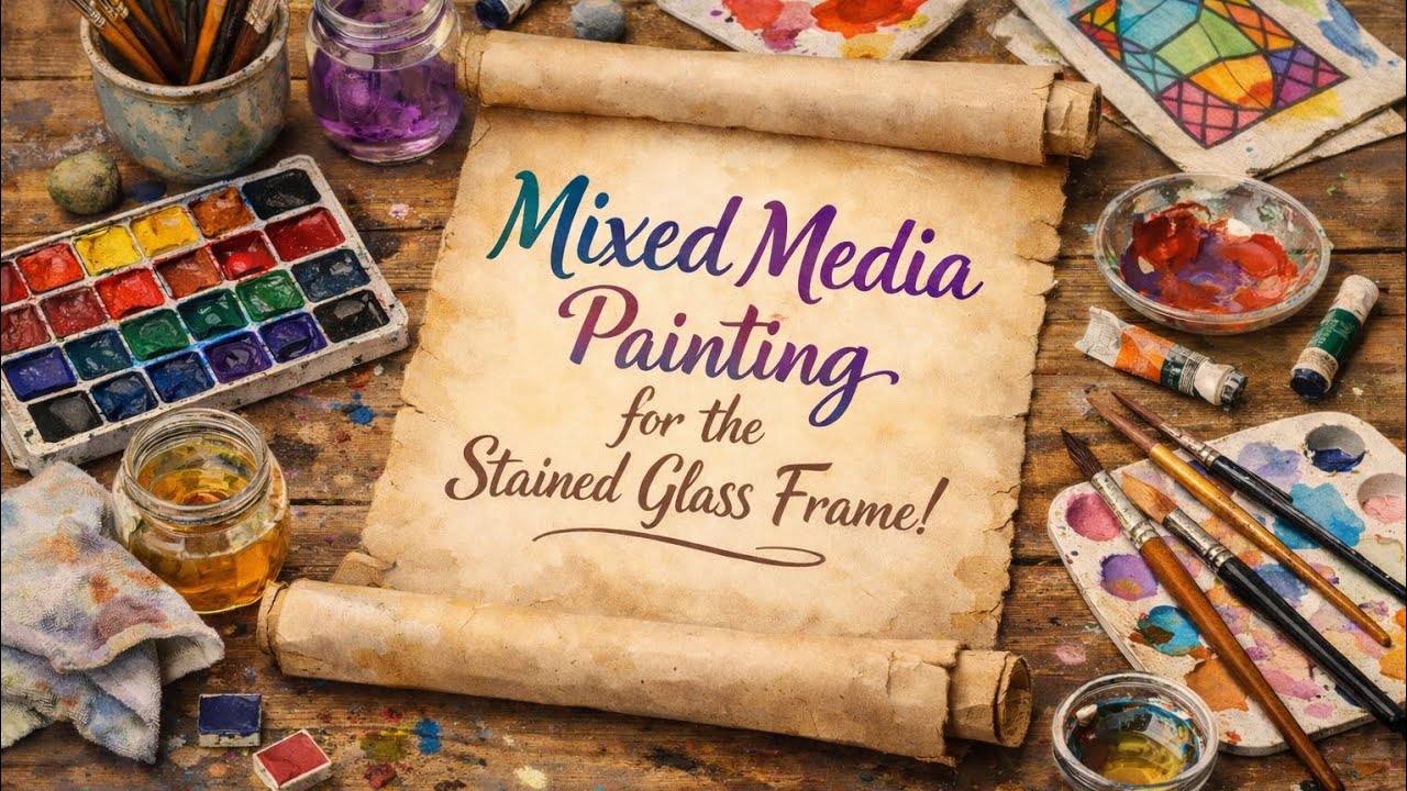 Bonus Episode 7: Mixed Media Painting for the Stained Glass Frame