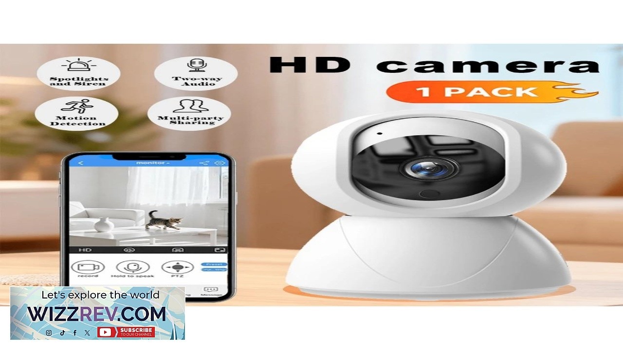 1080P Rotatable & Tiltable Indoor Surveillance Camera 2.4G WiFi Baby Pet Nanny Monitor