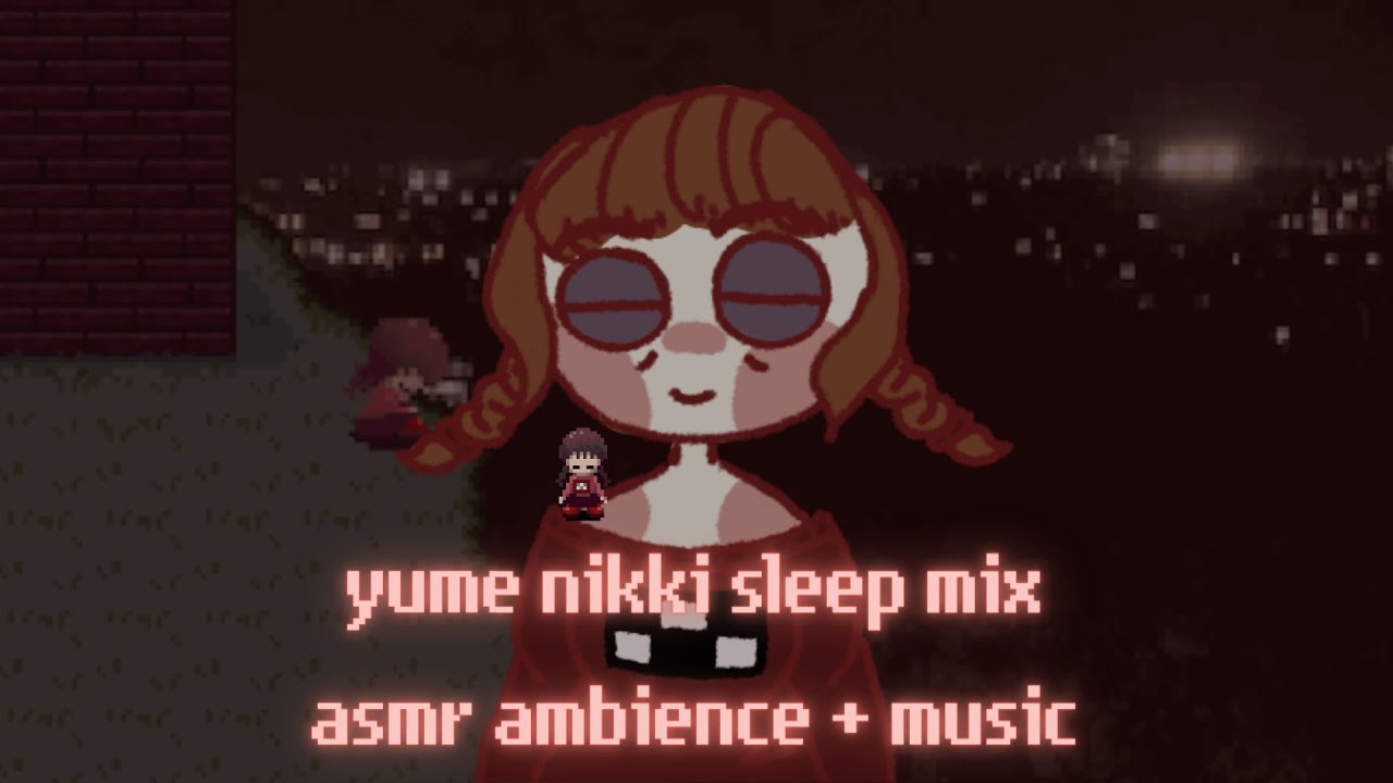 yume nikki sleep mix ♡ ASMR ♡  fire crackles, ocean sounds, crickets, etc ♡ slowed & reverb