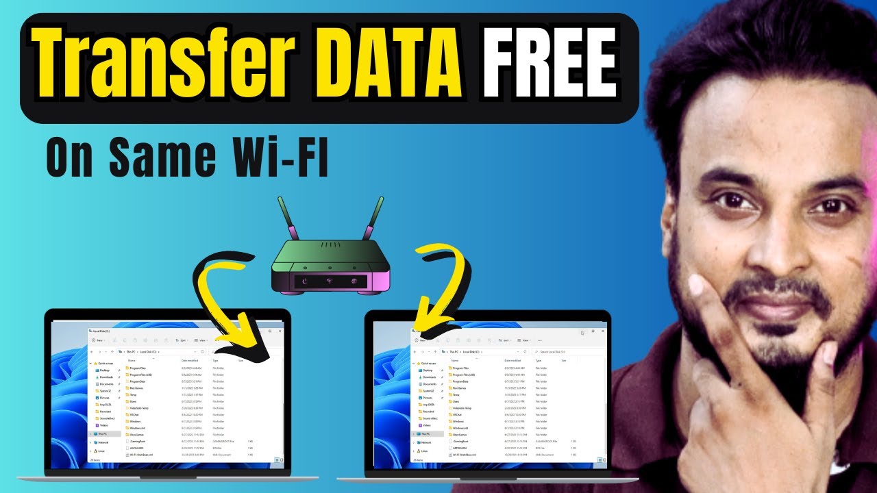 Share Files Between Two Computers on the Same WiFi Network FREE (2025 NEW)