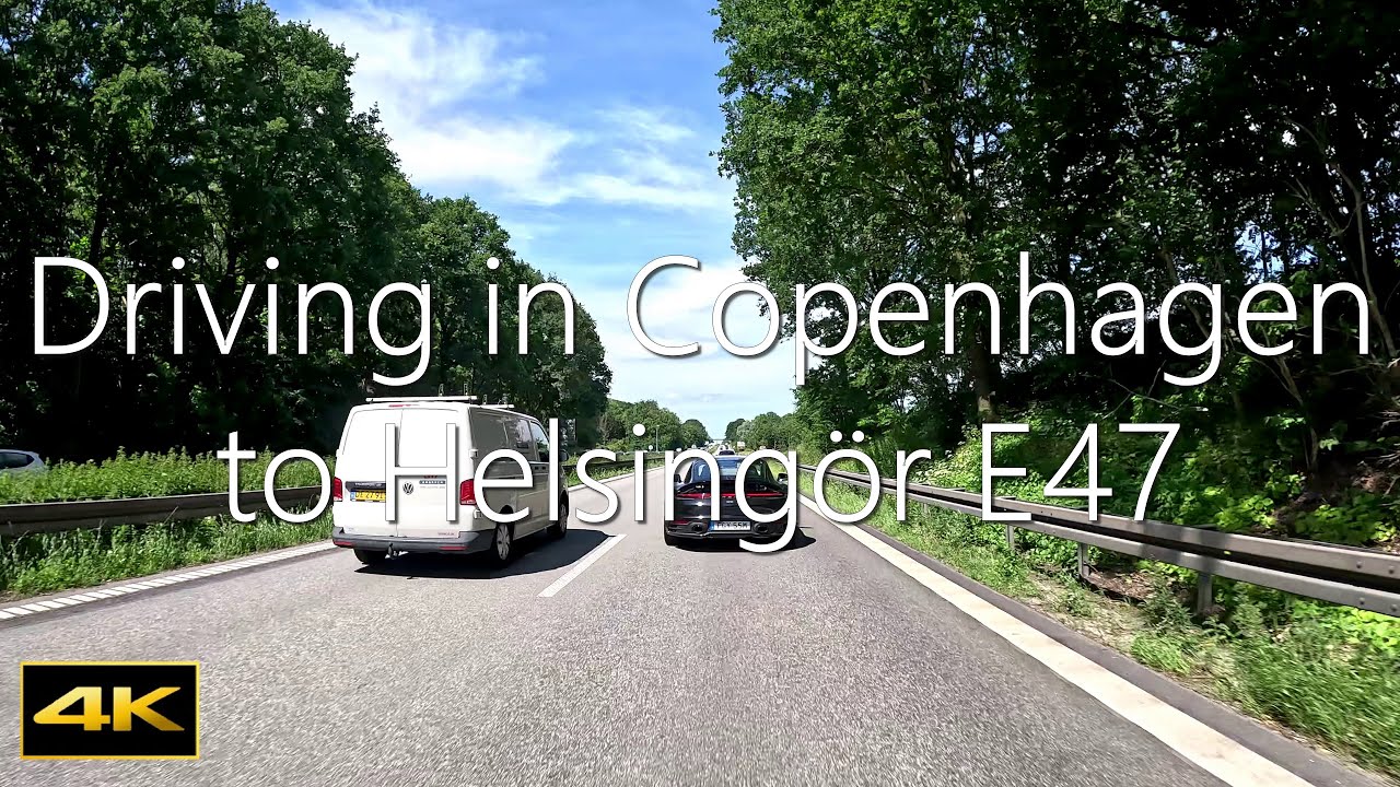Driving in Copenhagen to Helsing&ouml;r E47 || Denmark || LUNITO Finland