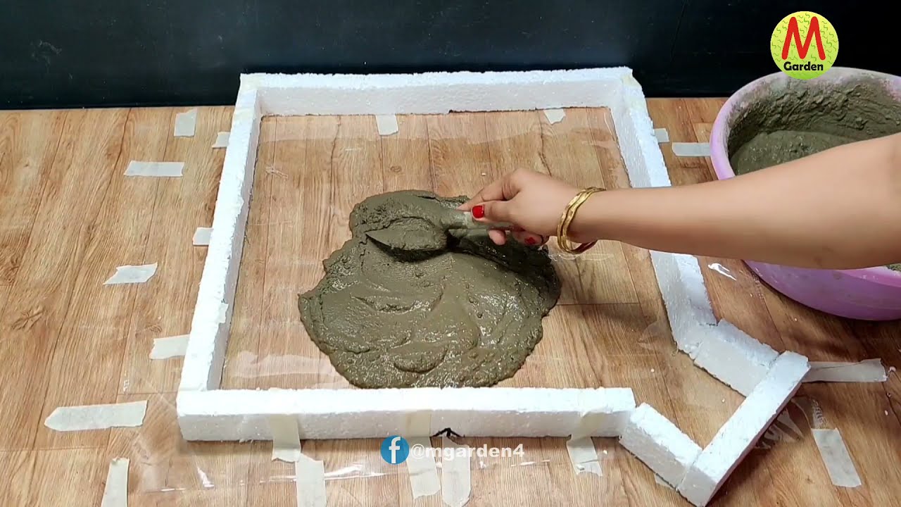 Big size backyard waterfall fountain making at home