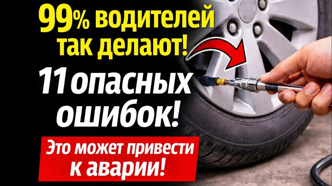 99% водителей так делают при накачивании шин — 11 опасных ошибок, ведущих к авариям