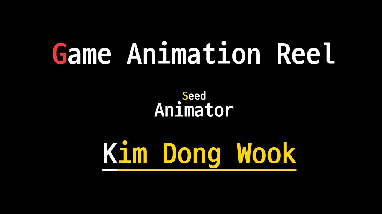 3D 게임애니메이터 포트폴리오 _김동욱