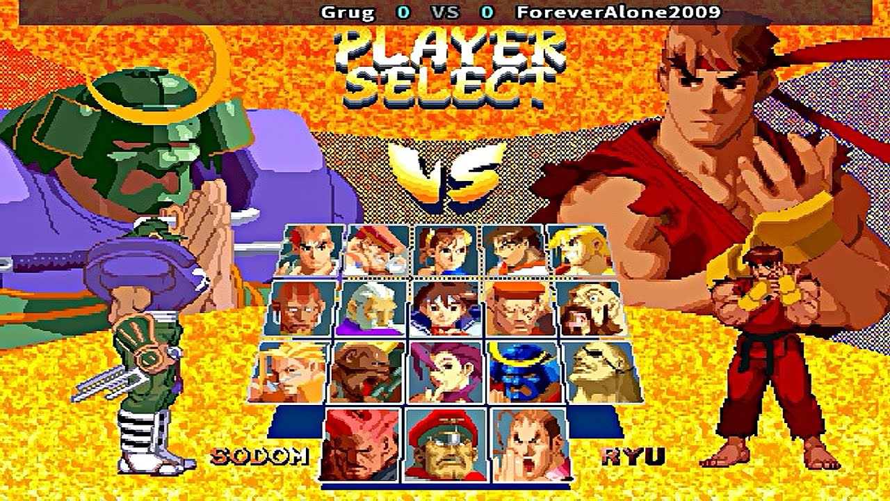 Street Fighter Zero 2 Alpha - Grug vs ForeverAlone2009