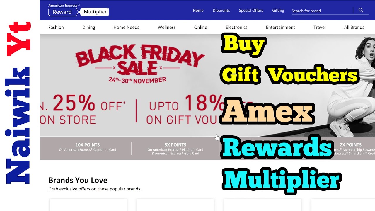 How to Buy Gift Vouchers from American Express Rewards Multiplier