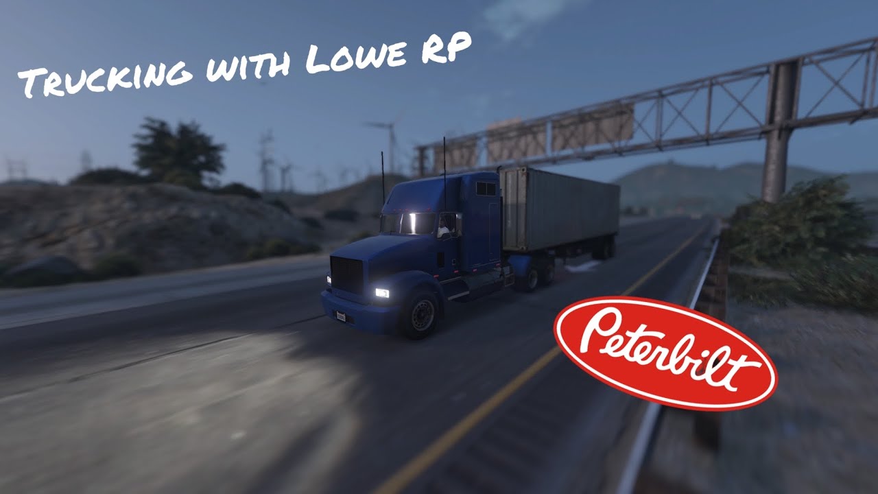 PETERBILT HAULING CONTAINER CROSS COUNTRY - GTA 5 RP TRUCKING