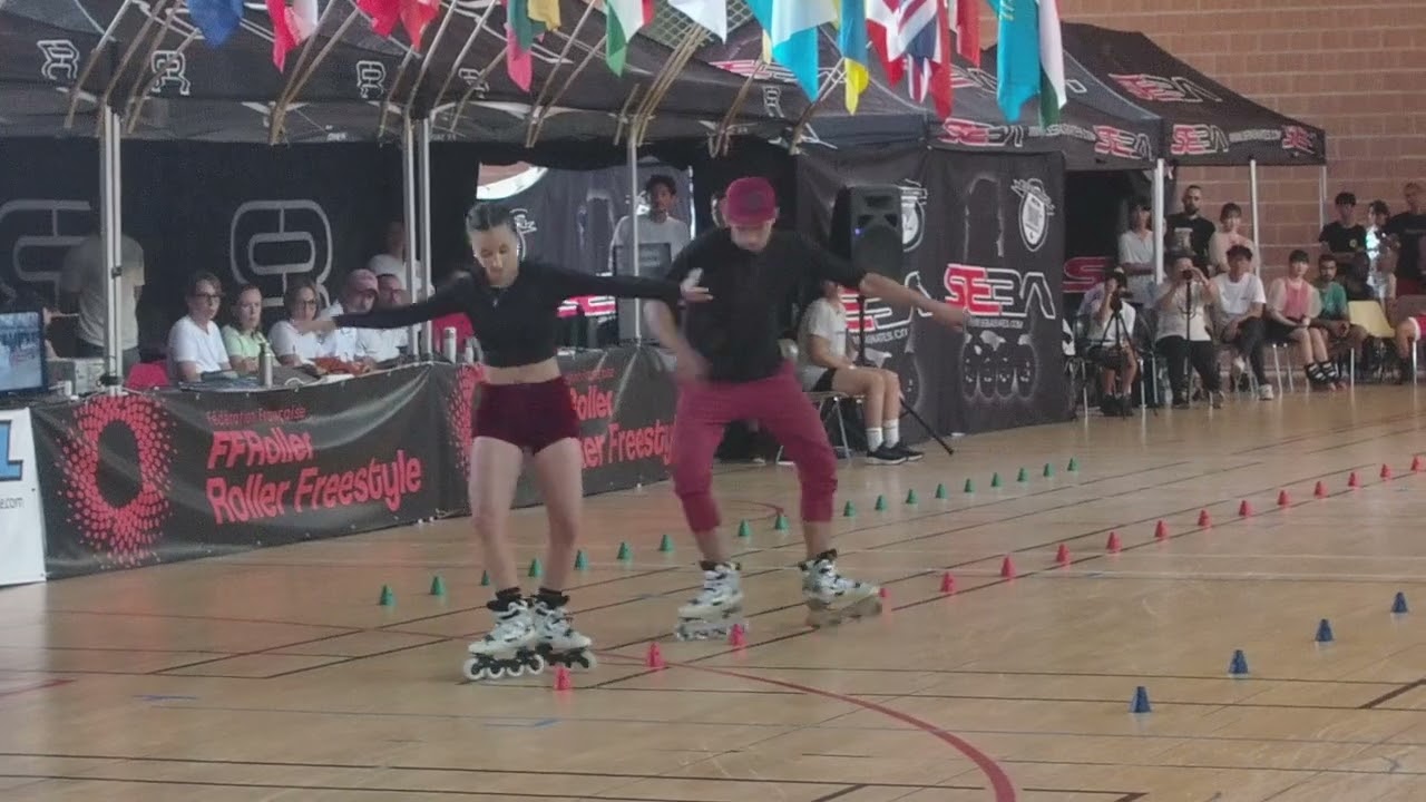 PSWC 2023 Inline Freestyle Slalom Pair Nelson Caro Carlos(ESP) / Muntean Alexandra-Mihaela(ROU) 6th