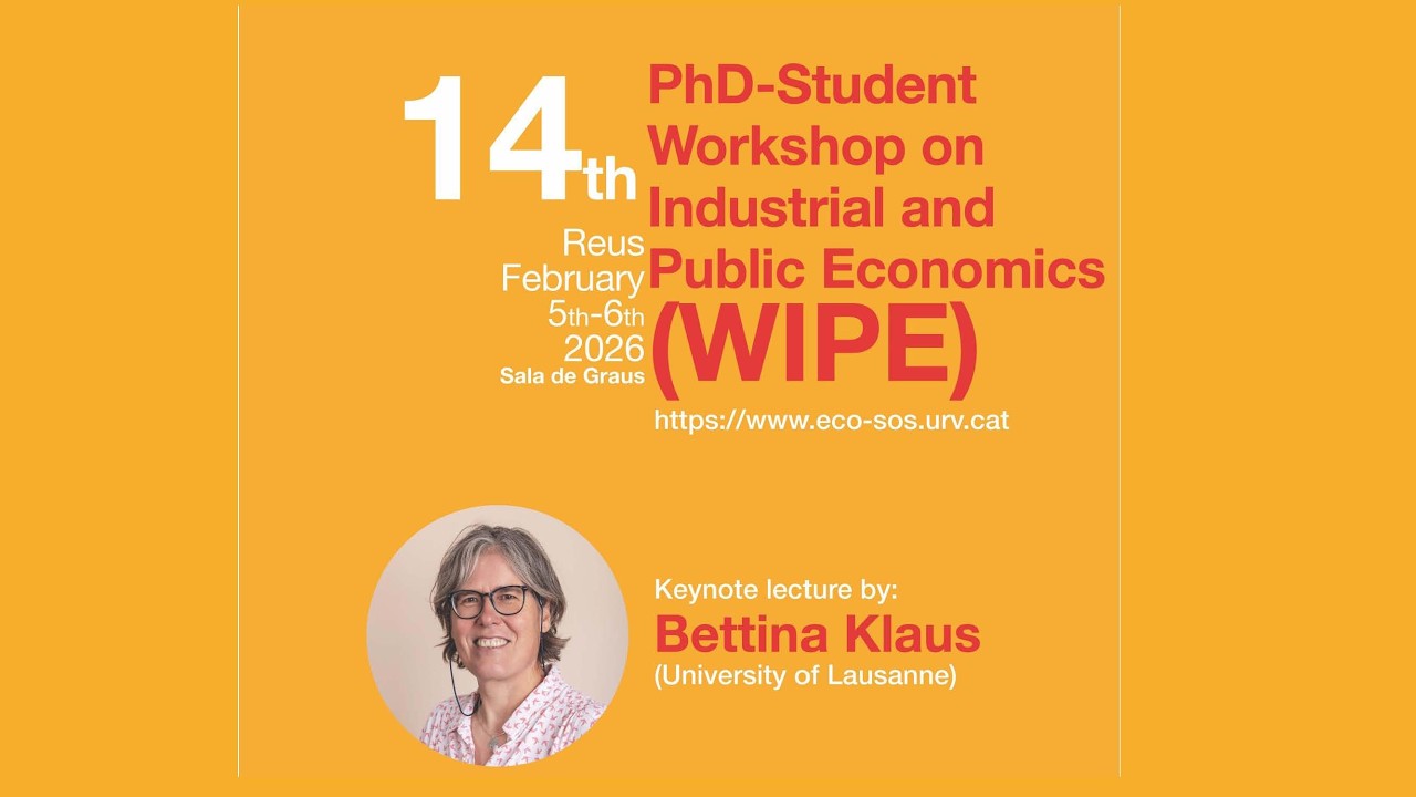 14th PhD-Student Workshop on Industrial and Public Economics (WIPE)