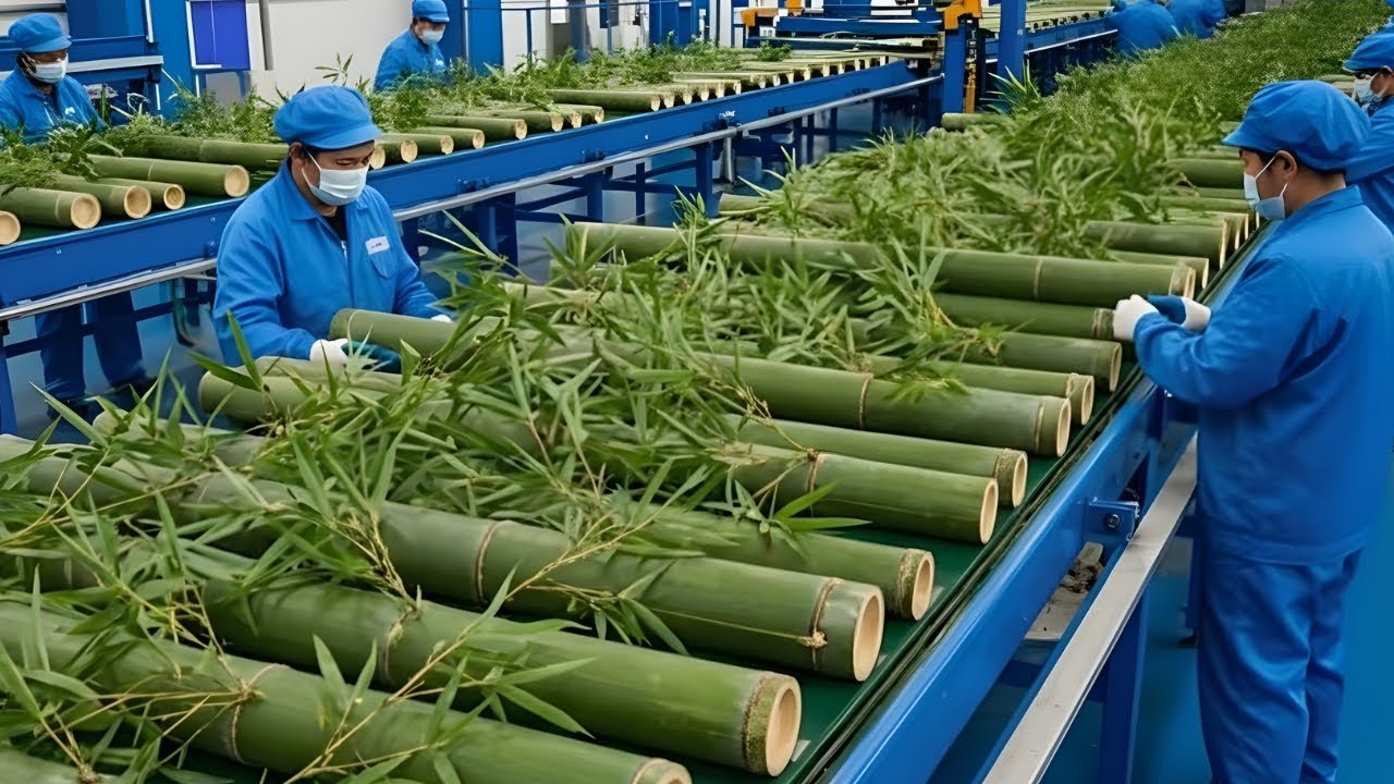 500,000 tons per day — the staggering throughput of a high-tech fresh bamboo processing plant