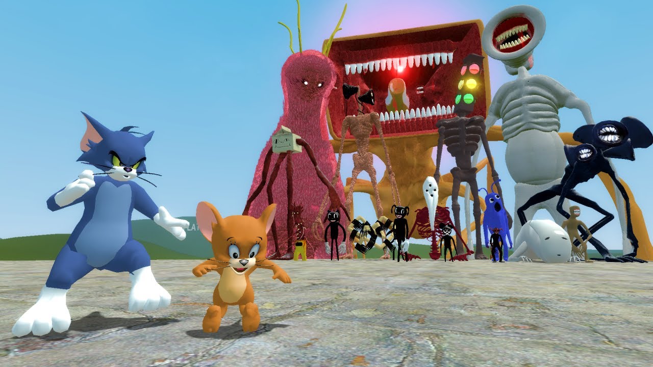 TOM AND JERRY VS TREVOR HENDERSON CREATURES!! Garry's Mod Sandbox