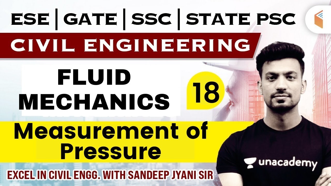 6:00 PM- Fluid Mechanics - Measurement of Pressure | Civil Engg. by Sandeep Jyani Sir
