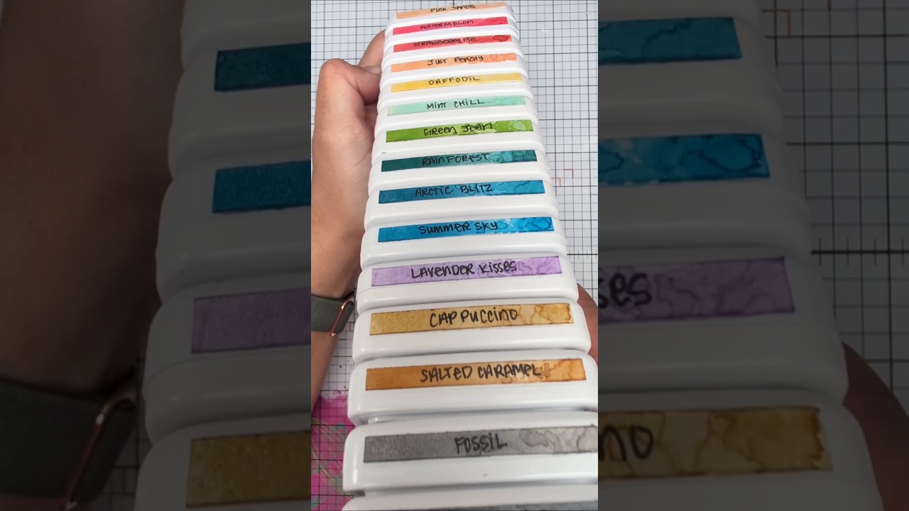 color swatching NEW 49andMarket & Ranger ink pads #rangerink #ink #mixedmedia #49andmarket