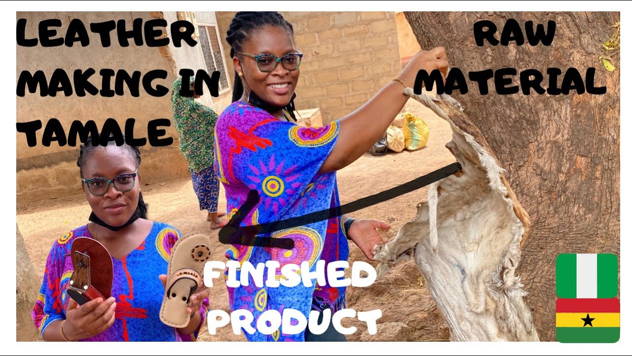 NIGERIAN LEARNS HOW LEATHER IS LOCALLY MADE IN THE NORTHERN PART OF GHANA|| EXPLORING TAMALE