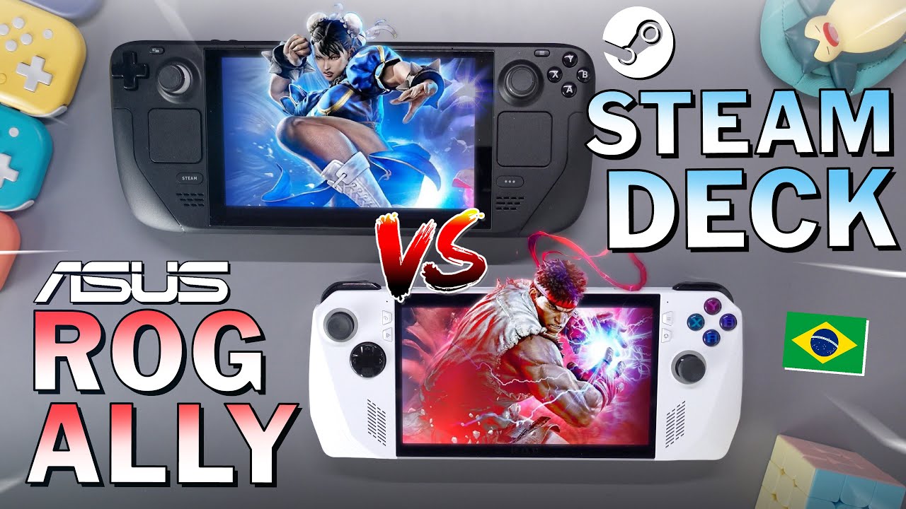 Steam Deck vs Asus Rog Ally no BRASIL! Performance Gameplay Benchmark