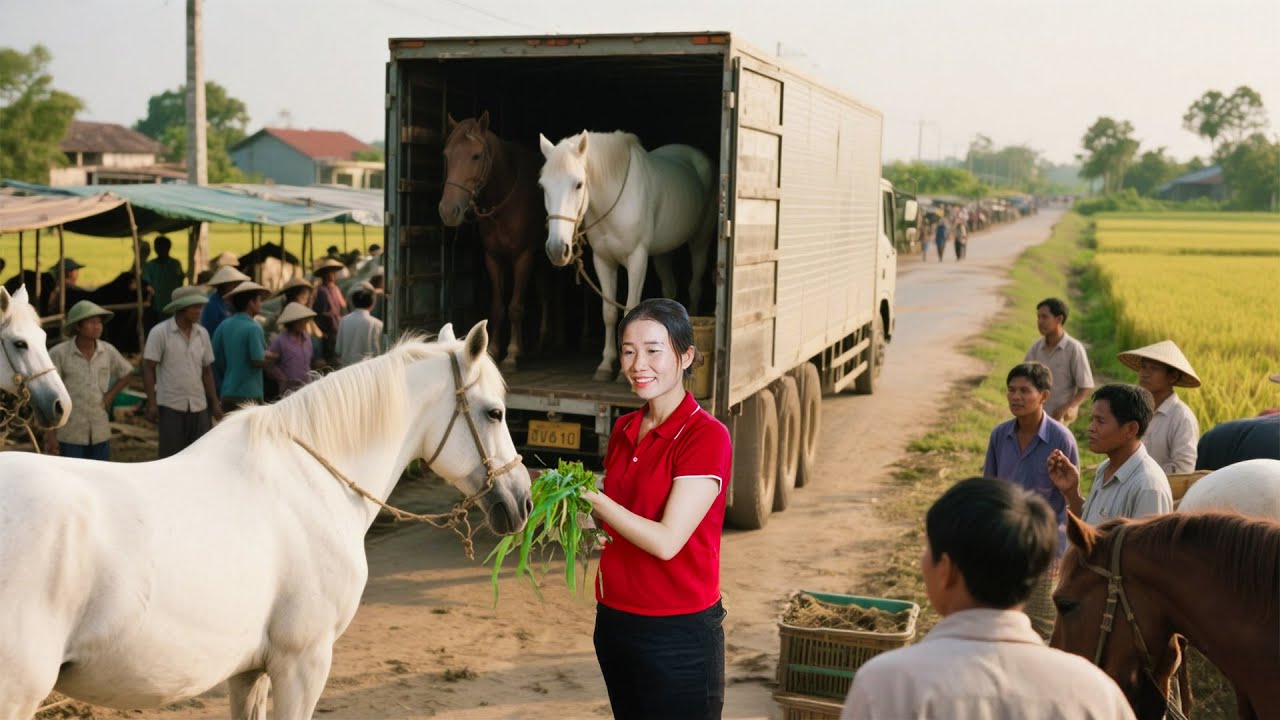 Use Trucks To Buy White Horses And Transport To Sell For Villagers | Farm Farm TV